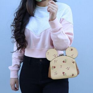 NEW Coach X Disney Minnie Mouse Kisslock Ear Bag Limited Edition Yellow FLORAL